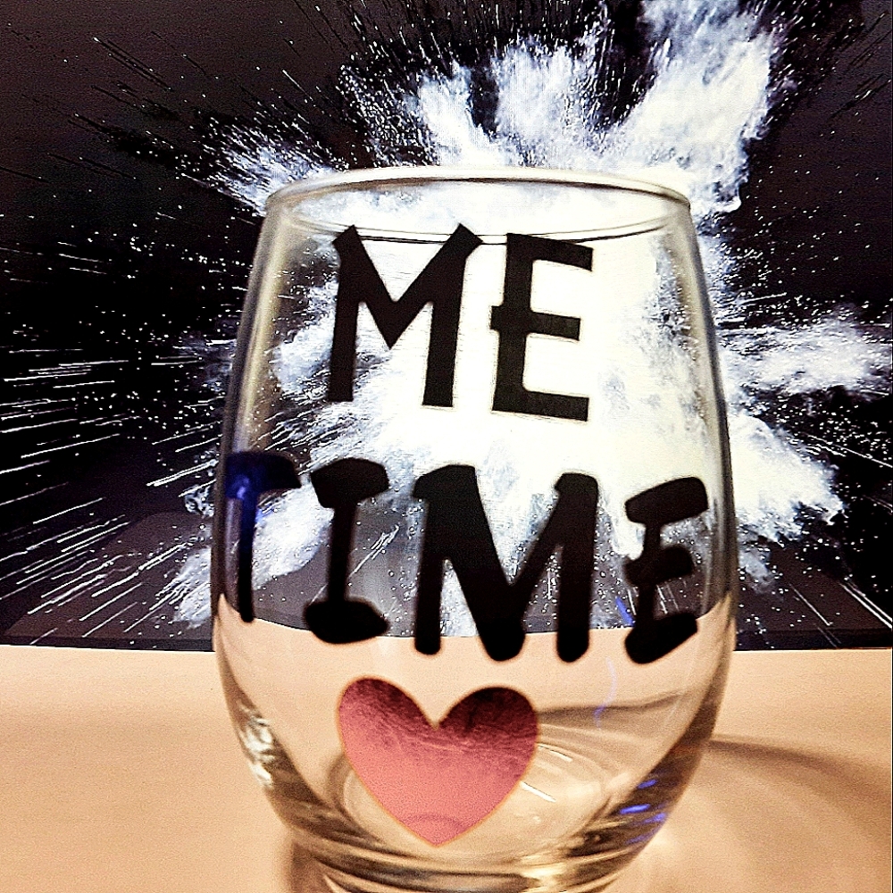 Beautiful homemade wine glass